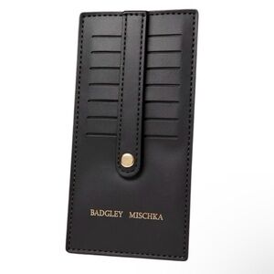 BADGLEY MISCHKA Black Key Card Holder Sleek Design NWT